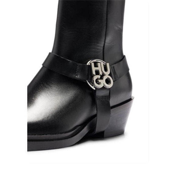 HUGO • KODY LEATHER ANKLE BOOTS - Picture 3 of 9